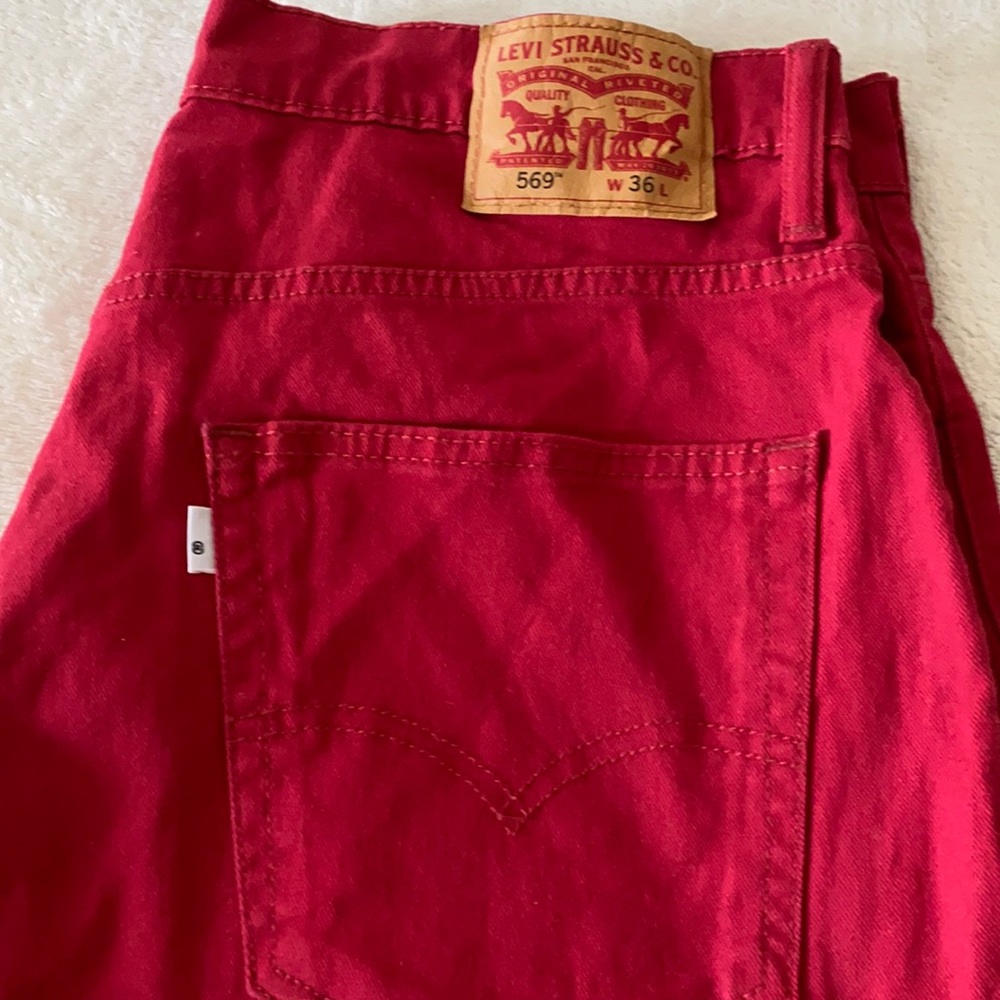 Red Levi Shorts
